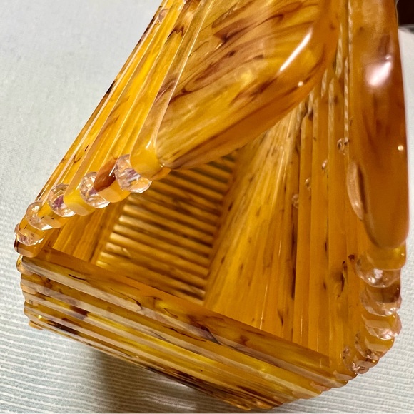 Tortoise Shell Beach Tote / Summer Party Purse - Picture 5 of 6